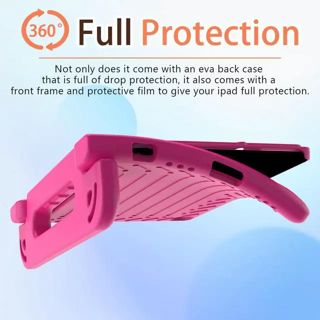 Alt view image 6 of 7 - Shockproof Kids Case for Samsung Galaxy Tab A11+ Plus/A9+ Plus 11 inch with Built-in Screen Protector, Rose