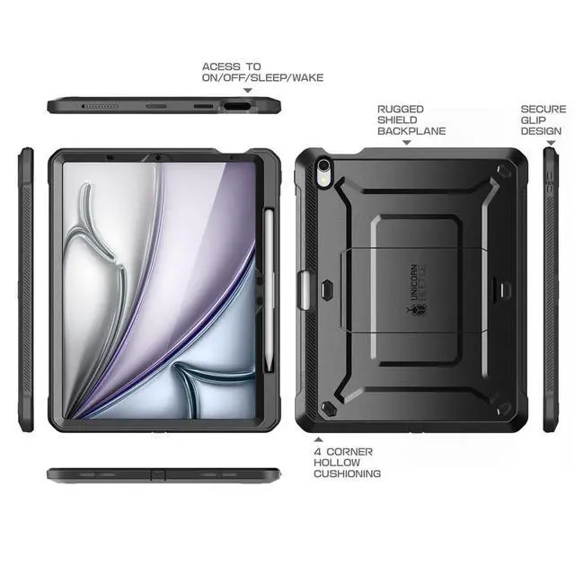 Alt view image 7 of 7 - for iPad Air 11/10.9 inch Case 2026/2025/2024/2022/2020, Black