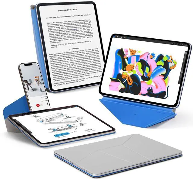 Main image of Dynamic Folio Case for iPad mini 7th A17 Pro 2024 & iPad mini 6th A15 2021, 8.3 Inch Slim Magnetic Stand Case with 20+ Viewing Angles, Auto Wake/Sleep, Ultra Thin, Cement x Sapphire