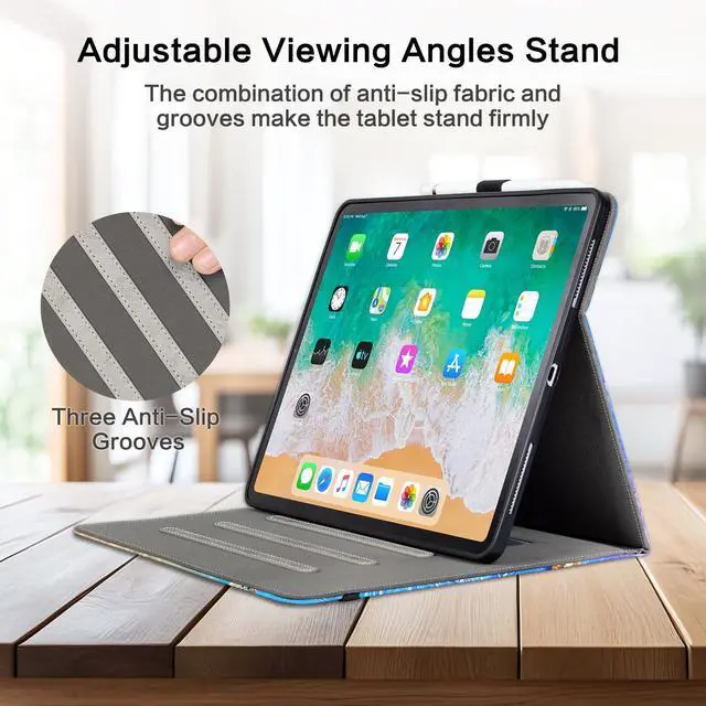 Alt view image 4 of 7 - Case for iPad Air 13" M4/M3/M2, Pro 12.9" 6/5/4/3 Gen, Sea Turtle