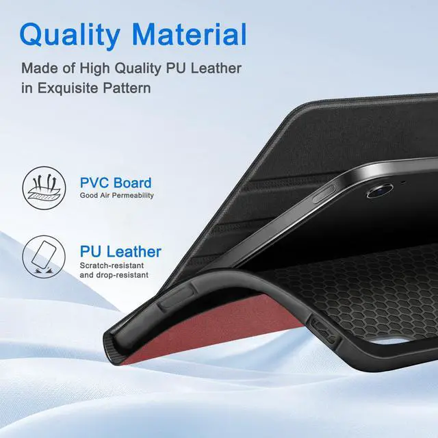Alt view image 5 of 7 - Case for Samsung Galaxy Tab A11+ Plus 11 2025, Multi-Viewing Angles, All New PU Leather Folio Stand Cover with Auto Sleep Wake Feature for Samsung Galaxy Tab A11+ Tablet 11-inch, Burgundy Red