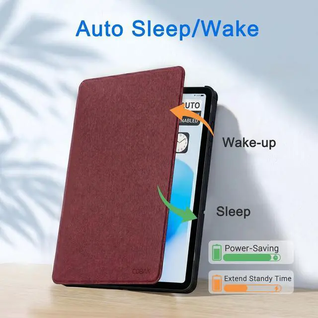 Alt view image 6 of 7 - Case for Samsung Galaxy Tab A11+ Plus 11 2025, Multi-Viewing Angles, All New PU Leather Folio Stand Cover with Auto Sleep Wake Feature for Samsung Galaxy Tab A11+ Tablet 11-inch, Burgundy Red