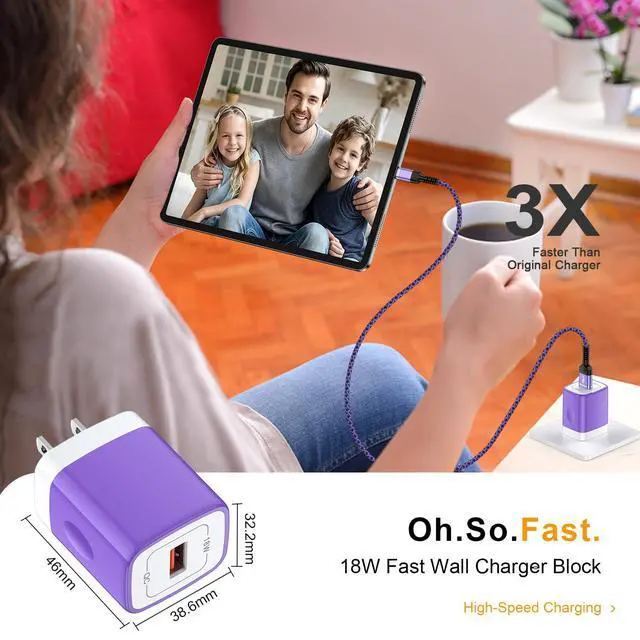 Alt view image 6 of 7 - Samsung Tablet Fast Charger for Samsung Galaxy Tab A11+/A11plus S11,S10,S9,S8,S7,S6,S5e,S4,A36+,A9+ 11", A7 A8 Tab A 10.1,Tab A 8.4" Samsung Tablet Charger Block Cord (Include USB C Cable 6ft)
