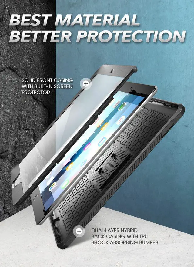Alt view image 3 of 7 - Unicorn Beetle Pro Series Case for iPad 10.2 (2020/2019), with Built-in Screen Protector Protective Case for iPad 8th Generation 2020/iPad 7th Generation 2019 (Black)