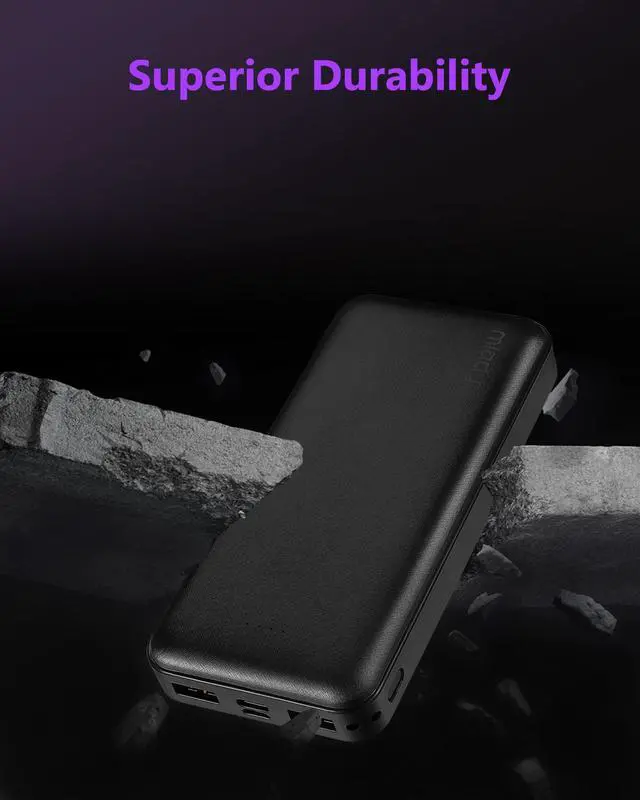 Alt view image 6 of 7 - 2-Pack Portable Charger 22.5W Power Bank 20000mAh Travel Battery Pack