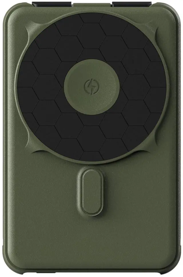Main image of 20W Magnetic Power Bank Battery Pack 10,000mAh - Fast Charging, Compatible with MagSafe - Portable Charger Flight-Safe Travel Powerbank - Built-in Cables & Magnetic Attachment (Matte Olive)