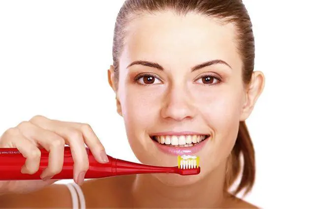 Alt view image 2 of 6 - S430 Power Rechargeable Sonic Toothbrush: 40,000 Strokes Per Minute, 12 Brush Head Replacements & Toothbrush Set Included - RED