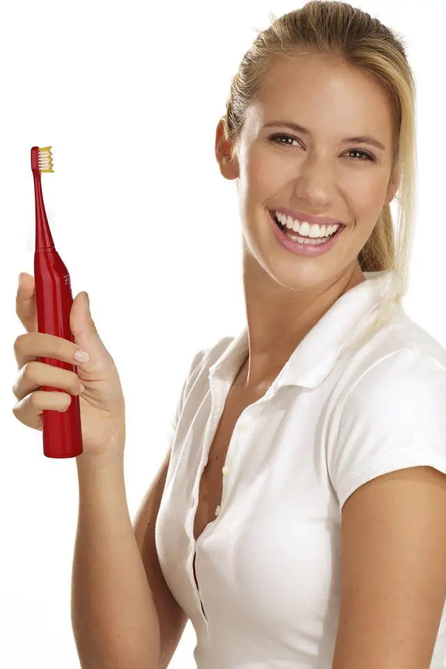 Alt view image 4 of 6 - S430 Power Rechargeable Sonic Toothbrush: 40,000 Strokes Per Minute, 12 Brush Head Replacements & Toothbrush Set Included - RED