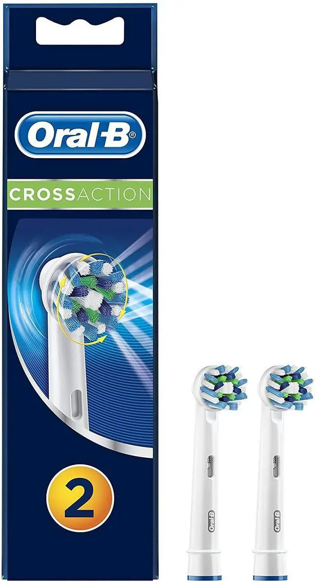 Main image of Cross Action Electric Toothbrush Replacement Brush Heads Refill, 2 Count