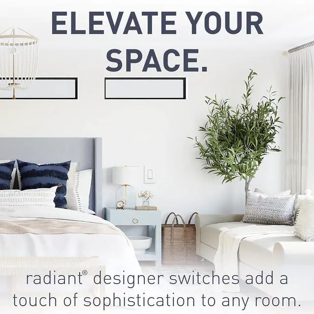 Alt view image 3 of 7 - Legrand radiant TM870WCP6 15 Amp Rocker Wall Switch, Single Pole Decorator Light Switches, White (10 Pack)
