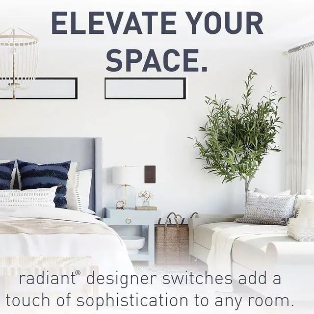 Alt view image 3 of 7 - Legrand radiant TM870DBCC10 15 Amp Rocker Wall Switch, Single Pole Decorator Light Switches, Dark Bronze (1 Count)
