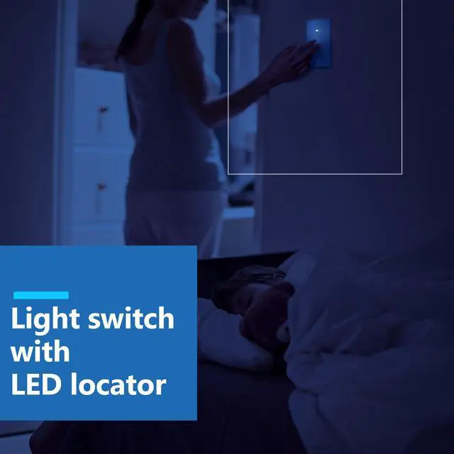 Alt view image 5 of 7 - Frameless Paddle Light Switch, Single Pole, 15A, Matte White