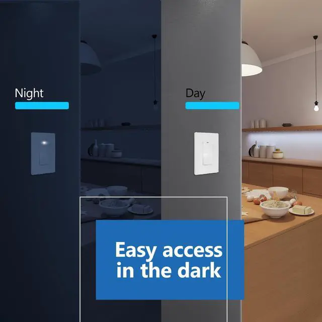 Alt view image 7 of 7 - Frameless Paddle Light Switch, Single Pole, 15A, Matte White