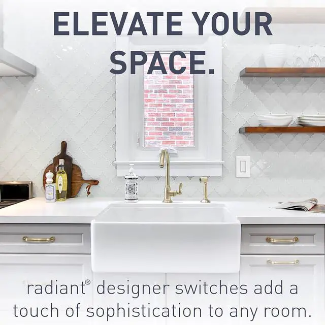 Alt view image 3 of 7 - Legrand radiant TM870STMWCC10 15 Amp Garbage Disposal Rocker Wall Switch, Single Pole Momentary Contact Decorator Light Switches, White (1 Count)