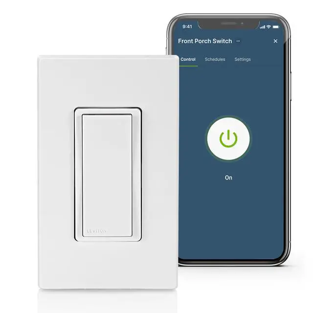 Alt view image 2 of 7 - Decora Smart Switch, Wi-Fi, Works with Matter, Alexa, Google Assistant, Apple Home/Siri & Wired or Wirefree 3-Way, Neutral Wire Required, D315S-1RW, White