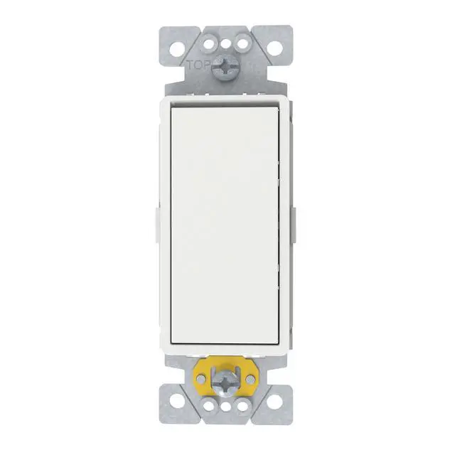Alt view image 2 of 5 - Square D by X-Series Momentary Rocker Light Switch, Single Pole Light Switch, Modular Design for Easy Color Upgrades, 1 Gang, 15A, 120/277V, UL Listed, Matte White (SQR14106WH)