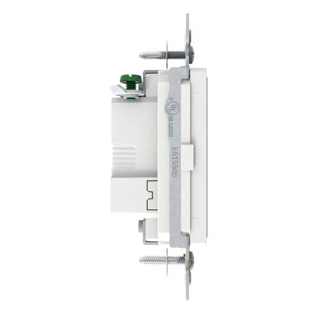 Alt view image 4 of 5 - Square D by X-Series Momentary Rocker Light Switch, Single Pole Light Switch, Modular Design for Easy Color Upgrades, 1 Gang, 15A, 120/277V, UL Listed, Matte White (SQR14106WH)