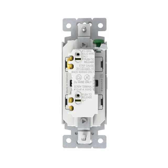 Alt view image 5 of 5 - Square D by X-Series Momentary Rocker Light Switch, Single Pole Light Switch, Modular Design for Easy Color Upgrades, 1 Gang, 15A, 120/277V, UL Listed, Matte White (SQR14106WH)