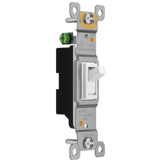 Alt view image 2 of 7 - 10 Pack Toggle Light Switch, Single Pole Wall Switch, White