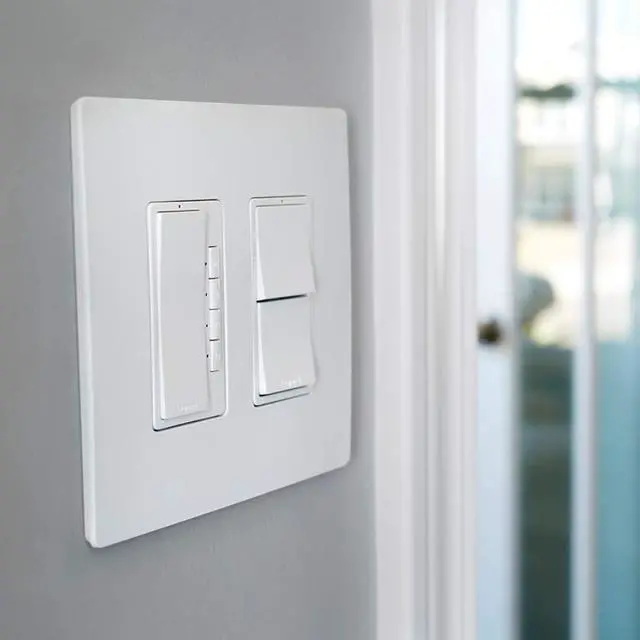 Alt view image 7 of 7 - Legrand radiant RCD33WCC6 15 Amp Combination 2-in-1 Decorator Rocker Light Switch, Two 3-Way Switches, White (1 Count)
