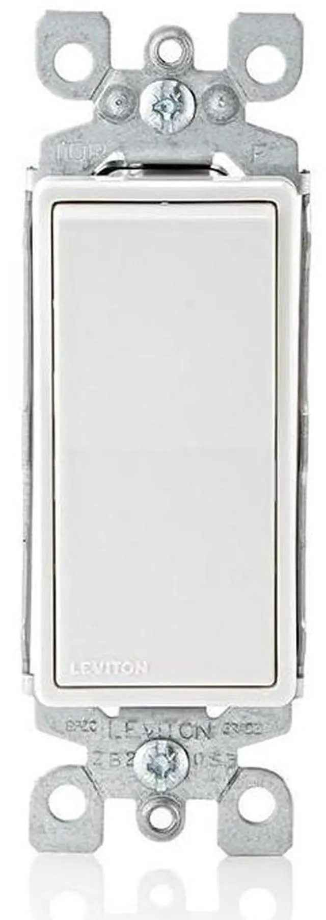 Main image of Decora Antimicrobial Treated Single Pole Switch, 10-Pack, 5601-XAW, White