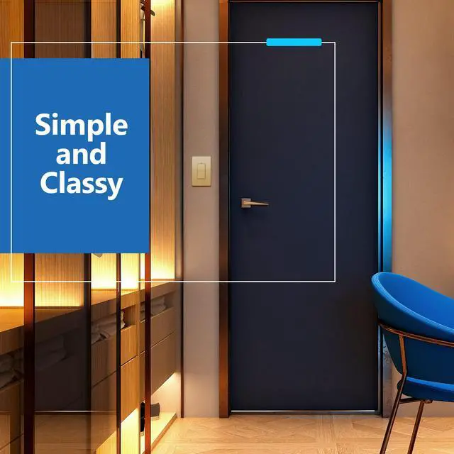 Alt view image 6 of 7 - 15A Lighted Double Switch, Combination Frameless Decorator Switch