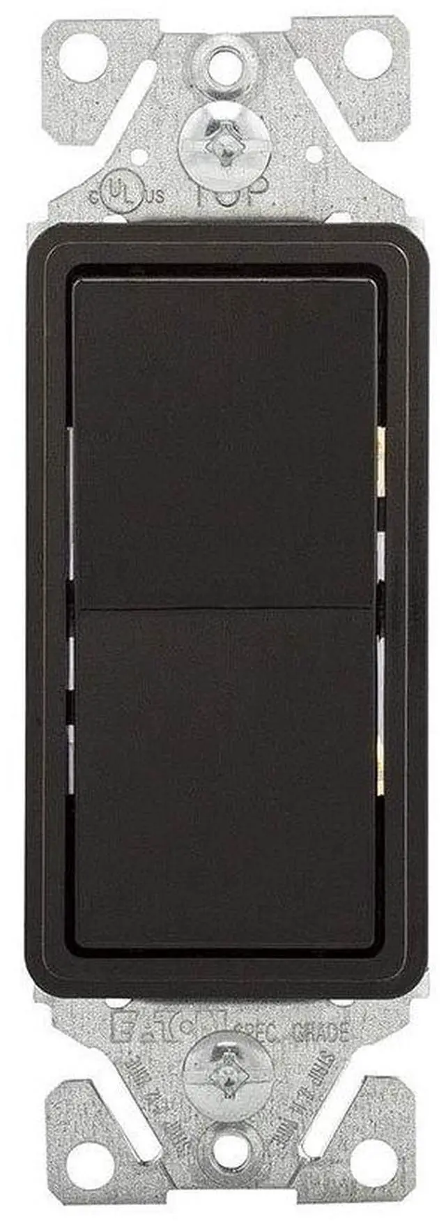 Main image of 7501B 15-Amp 120-Volt Single-Pole Decorator, Black