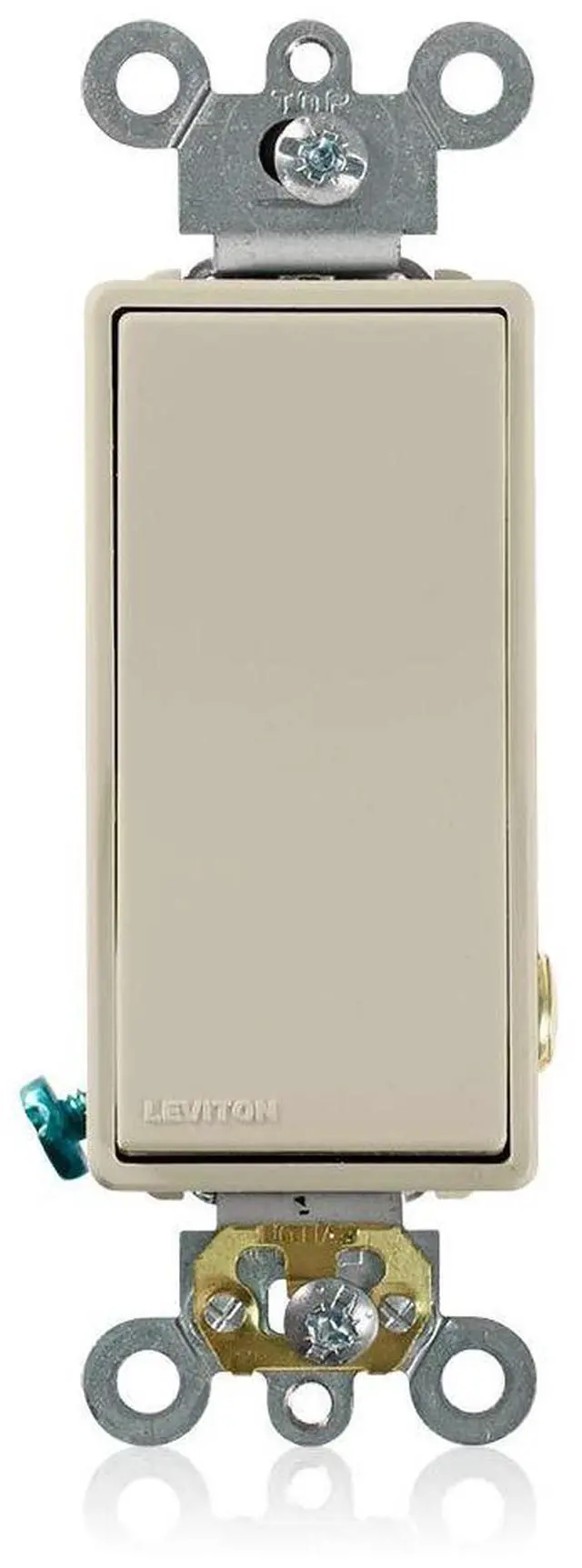 Main image of 20 Amp, 120/277 Volt Decora Plus Rocker Single-Pole AC Quiet Switch, 5621-2I, Ivory