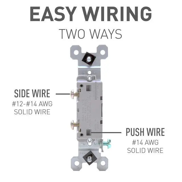 Alt view image 2 of 4 - Legrand 15 Amp Single Pole Residential Toggle Light Switch, Black 1 Pack