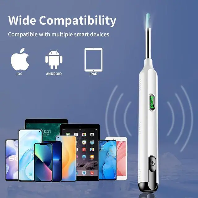 Alt view image 5 of 6 - Ear Wax Removal Tool Camera, Ear Cleaner with Camera, 1200P HD Ear Camera with 6 LED Light, Ear Cleaning Kit with 15 Pcs Replacement Tips for iPhone & Android Phones White