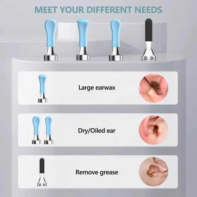 Alt view image 3 of 6 - Replacement Tips for R1 Ear Camera, 8 PCS Waterproof Silicone Ear Spoon for Wet/Dry Earwax Cleaning, BEBIRD Original Ear Cleaner Tips Set for W3/R3/T15/X3/X17 PRO/D3Pro/T5(Spiral Structure)