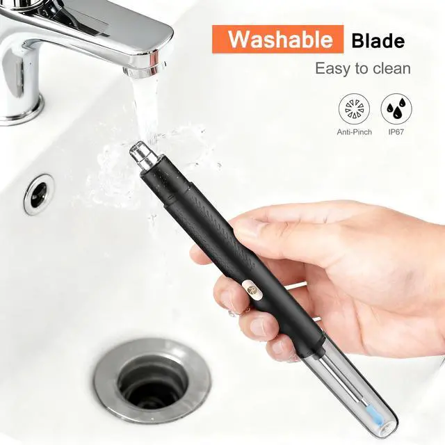 Alt view image 6 of 7 - 2-in-1 Visual Ear Wax Removal & Nose Hair Trimmer, 1296P HD Ear Cleaner with AI Eardrum Alert, Smart Anti-Pinch, 360° Rounded Blades, IP67 Waterproof, APP Visual Camera for Men, Women & Family Use