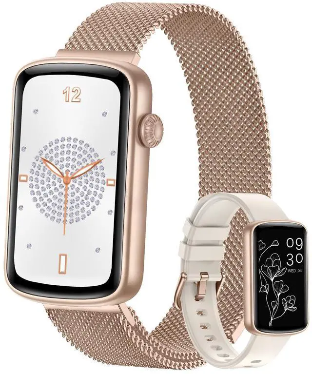 Main image of Fitness Tracker, Fitness Watches for Women Men with Heart Rate Monitor Blood Oxygen Sleep Tracker Pedometer, 1.47" Smart Watch Step Calorie Counter for Android iOS IP68 Waterproof (Gold)