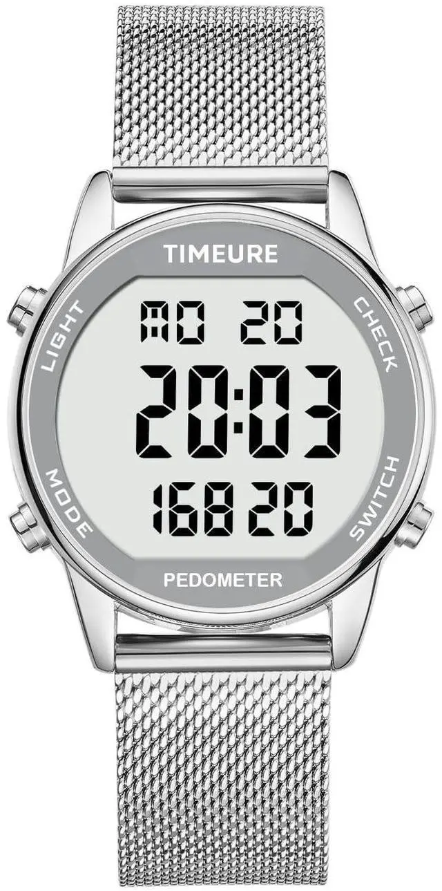 Main image of Pedometer Watch for Women, Step Counter Watch, No App or Charging