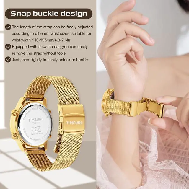 Alt view image 3 of 7 - Pedometer Watch for Women, Step Counter Watch, No App or Charging