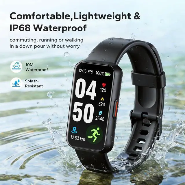 Alt view image 5 of 7 - Fitness Tracker with 24/7 Heart Rate & Blood Oxygen Monitor, 1.47" OLED Color Screen Smart Watch, Waterproof Activity Tracker with Sleep Step Counter & Smart Notifications for Men Women