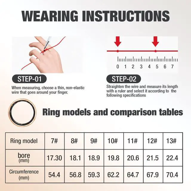 Alt view image 7 of 7 - Smart Ring with Heart Rate, Blood Oxygen, Sleep Tracker, Step Tracker