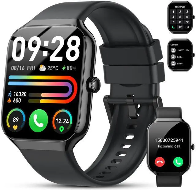 Main image of Smart Watch(Answer/Make Call), 1.96" HD Smartwatch for Men Women, 2026 Fitness Watch with 7/24 Heart Rate/Sleep Monitor/30+Day,113+ Sport Modes,IP68 Waterproof Fitness Activity Tracker for Android iOS