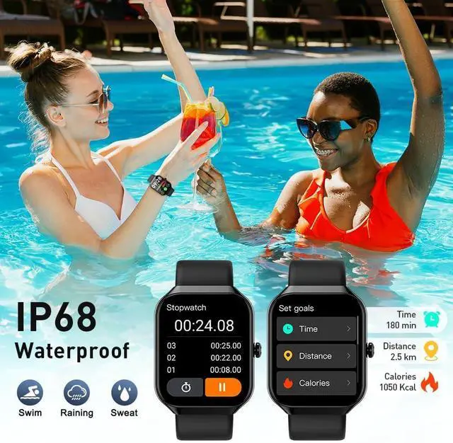 Alt view image 7 of 7 - Smart Watch(Answer/Make Call), 1.96" HD Smartwatch for Men Women, 2026 Fitness Watch with 7/24 Heart Rate/Sleep Monitor/30+Day,113+ Sport Modes,IP68 Waterproof Fitness Activity Tracker for Android iOS