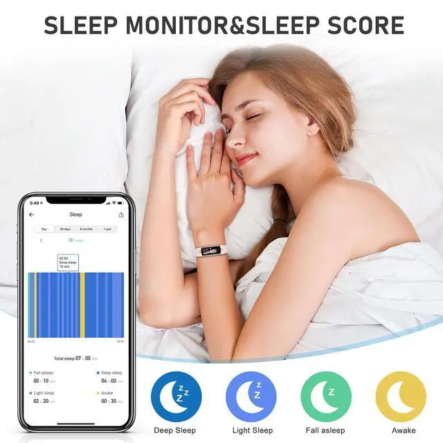 Alt view image 3 of 7 - Fitness Tracker for Women Men with Heart Rate/Blood Pressure/Calories
