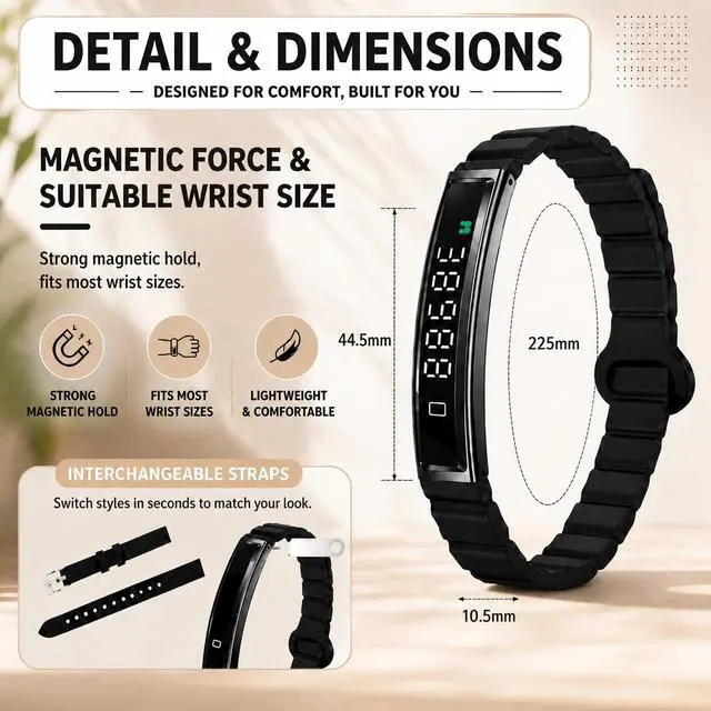 Alt view image 5 of 7 - Pedometer Step Counter Fitness Tracker Bracelet with Time Display, Accurate Steps Calories and Distance Tracking, Heart Rate and Sleep Monitor, IP68 Waterproof Slim Activity Band for Women and Men