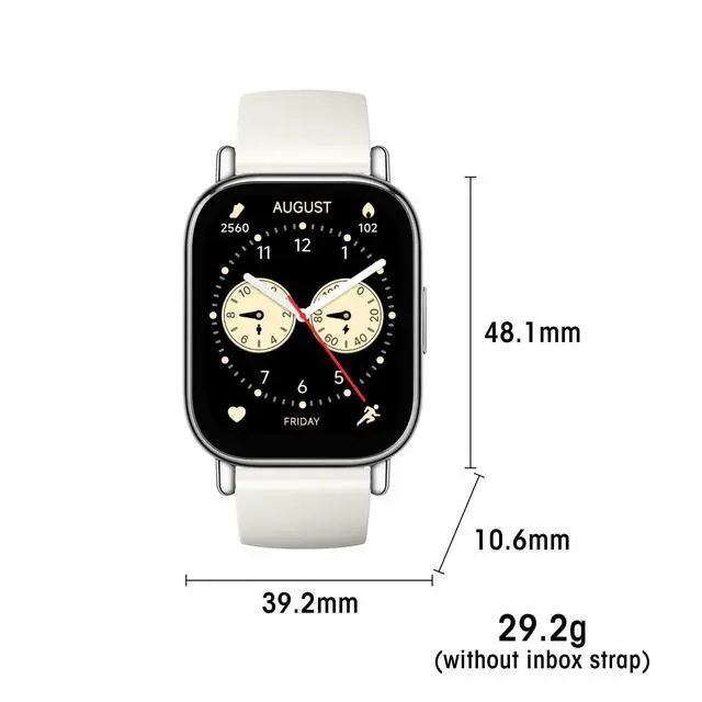 Alt view image 2 of 7 - Redmi 5 Lite Smart Watch, Step Counter Watch for Women Men with 2" LCD Large Display, 140 Sports Modes, 5ATM Waterproof (Lite-Light Gold)