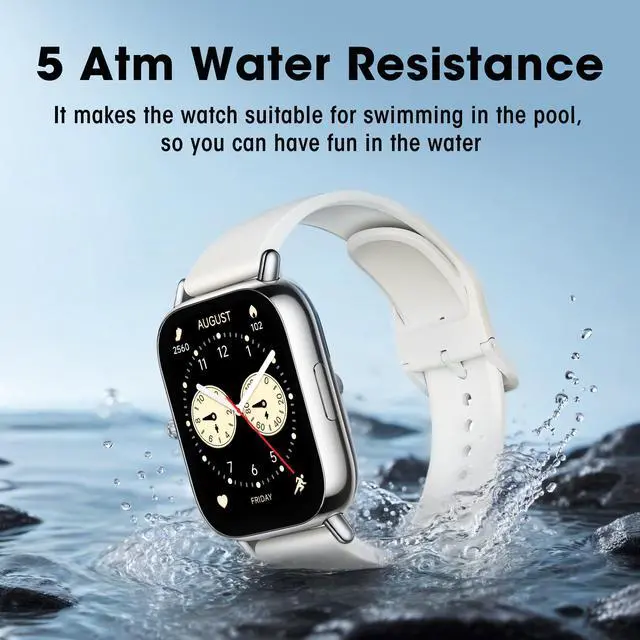 Alt view image 5 of 7 - Redmi 5 Lite Smart Watch, Step Counter Watch for Women Men with 2" LCD Large Display, 140 Sports Modes, 5ATM Waterproof (Lite-Light Gold)