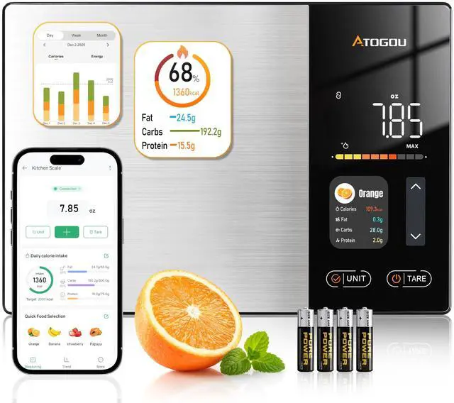 Main image of Smart Food Kitchen Scale with Nutrition Calculator, Color Display