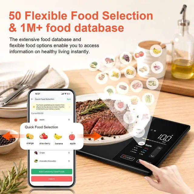 Alt view image 2 of 7 - Smart Kitchen Food Scale with Nutritional Calculator