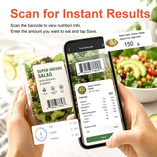Alt view image 5 of 7 - Smart Kitchen Food Scale with Nutritional Calculator