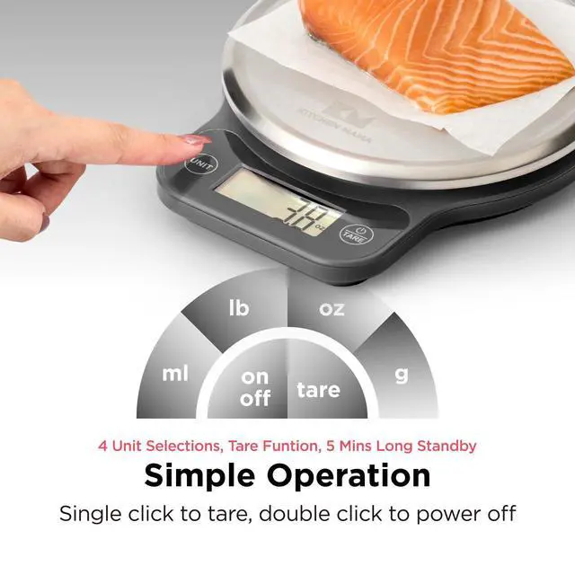 Alt view image 5 of 7 - Q-Series Digital Food Scale, Metal Gray