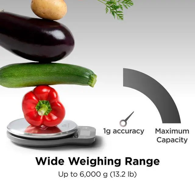Alt view image 6 of 7 - Q-Series Digital Food Scale, Metal Gray
