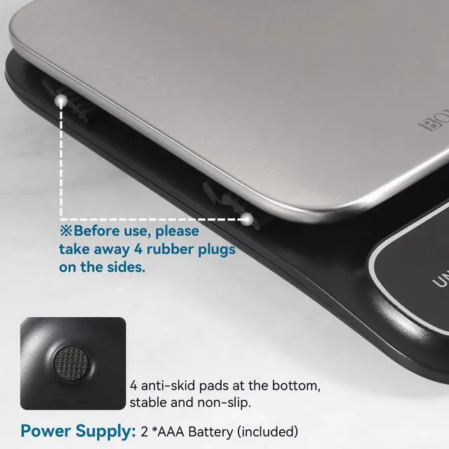 Alt view image 6 of 7 - Waterproof IPX6 Kitchen Scale with 0.1 g/0.01 oz High Precision