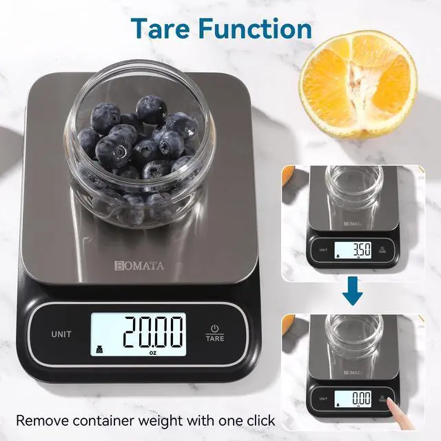 Alt view image 7 of 7 - Waterproof IPX6 Kitchen Scale with 0.1 g/0.01 oz High Precision